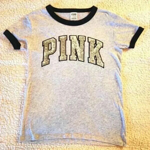 RARE! Y2K VS pink bling T-shirt, XS